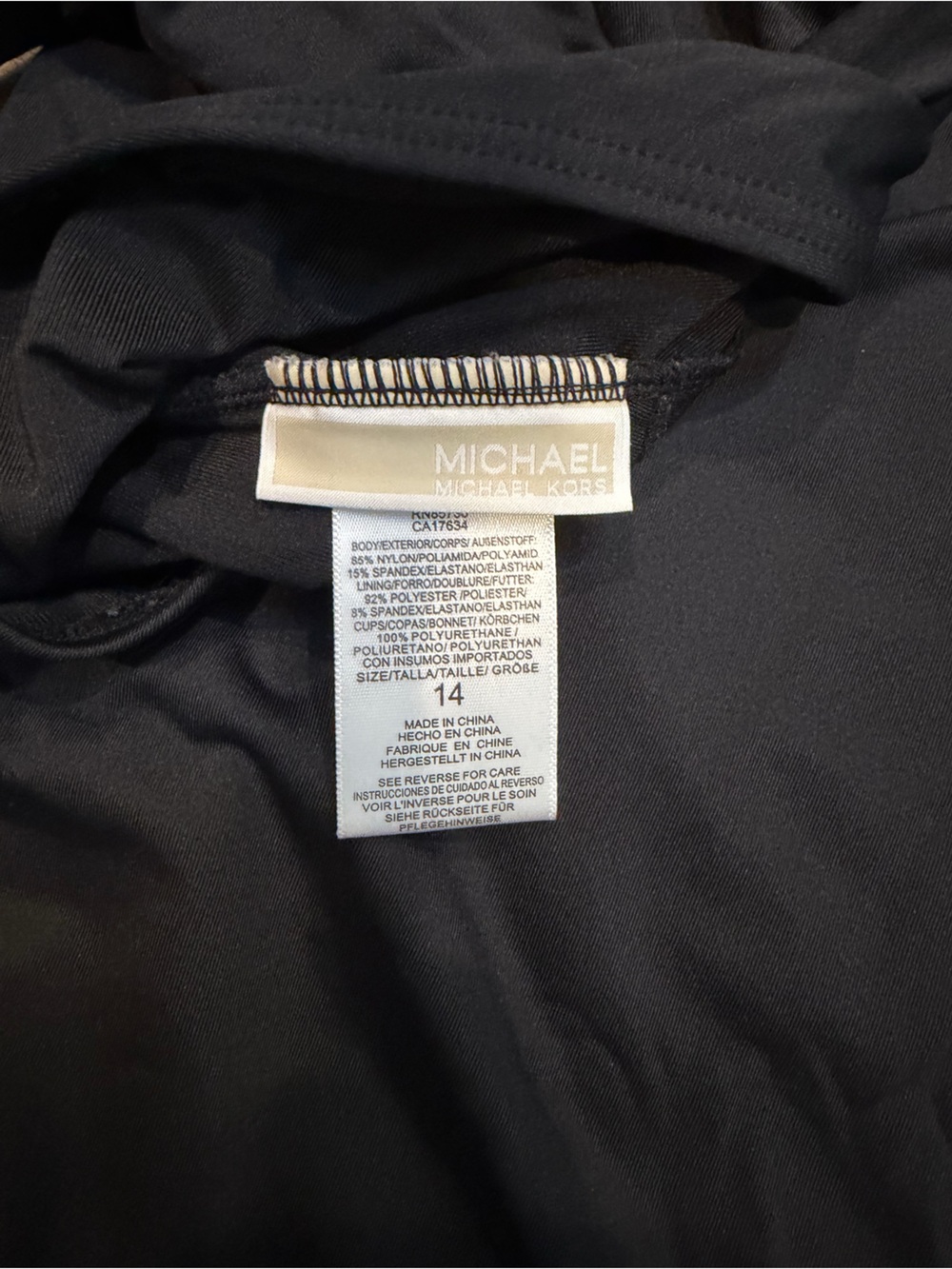 Michael Kors Classic Black Lace-Up One-Piece Swimsuit - Picture 6 of 6